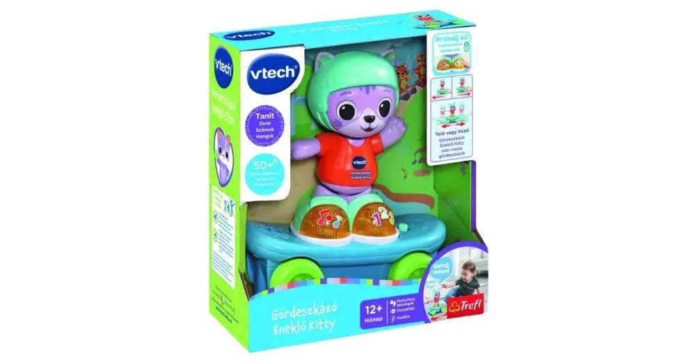 Tanuló gördeszkázó cica bébijáték – V-Tech Akció