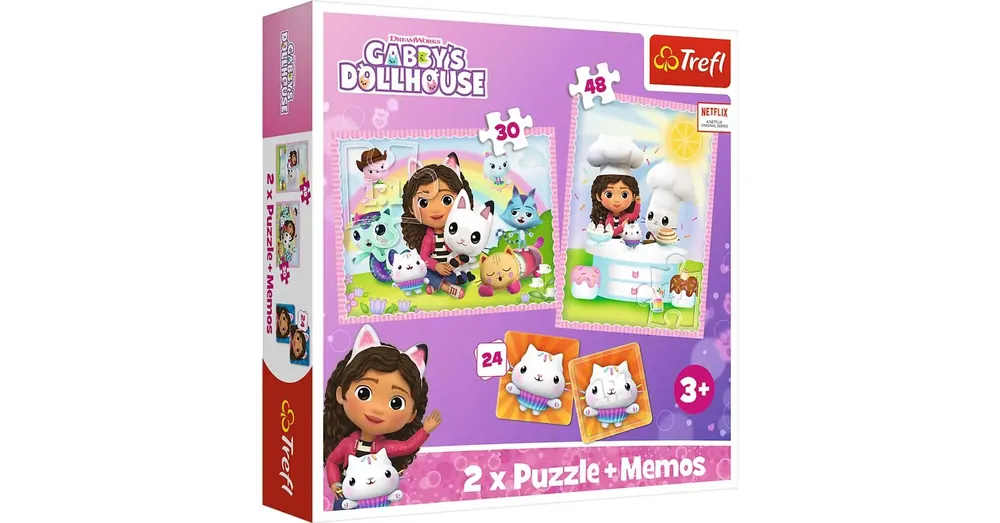 Vedd meg online Netflix Gabi babaháza 2 az 1-ben puzzle + memóriajáték