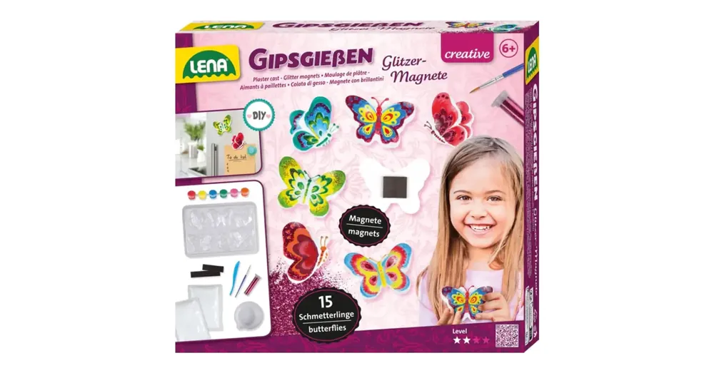 LENA Pillangós gipszkiöntő és hűtőmágnes készítő szett Kedvezmény