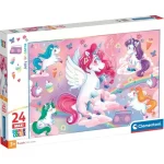 Akciós ár Színes unikornisok 24 db-os maxi supercolor puzzle – Clementoni