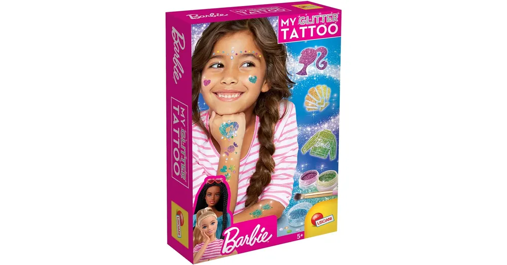 Biztonságos fizetés Barbie csillámtetoválás szett – Lisciani