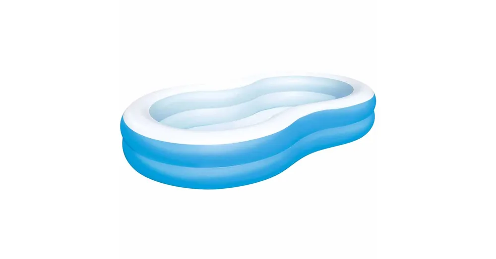 Bestway Family Pool Lagoon családi ovális kétgyűrűs medence 262 × 157 × 46 cm Legnépszerűbb