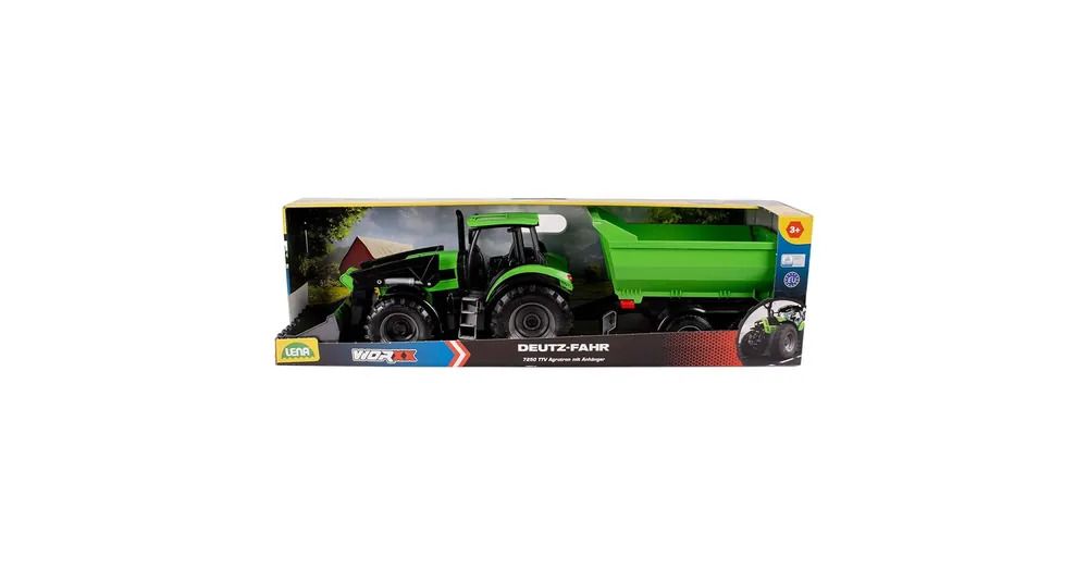Expressz kézbesítés LENA Worxx Deutz-Fahr Agrotron 7250 TTV traktor pótkocsival dobozban 74 cm