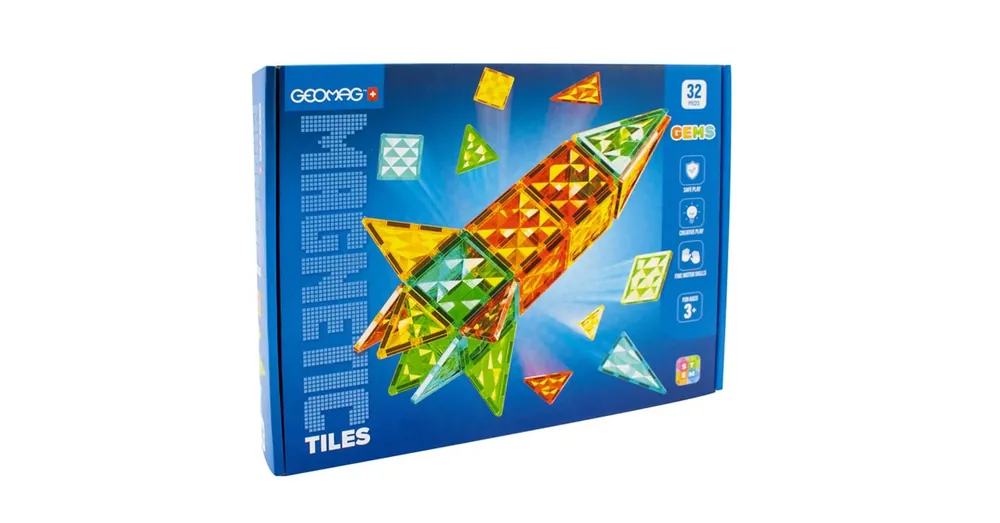 Exkluzív ajánlat Geomag Magnetic Tiles Gems Rocket 32 db-os rakéta készlet