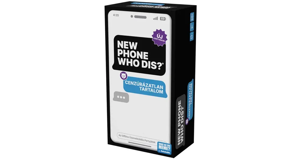 Akció What do you meme? – New Phone Who Dis? Cenzúrázatlan tartalom felnőtt társasjáték