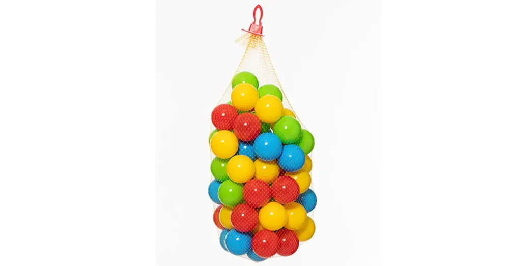 Prémium Színes labda hálóban 60 db – D-Toys