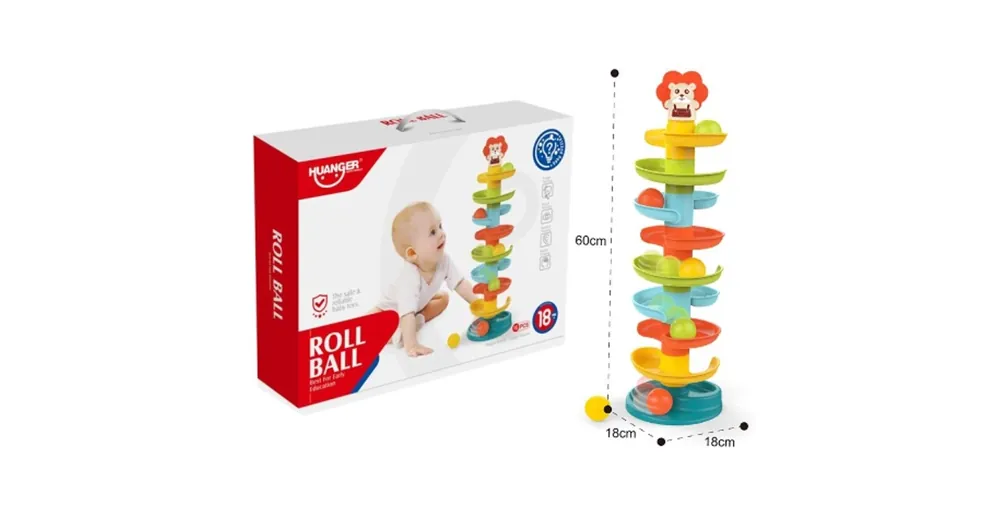 Színes bébi golyógurító torony Csak ma