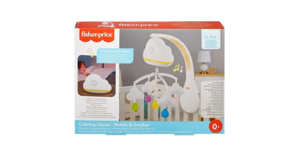 Fisher-Price Nyugtató Felhők 2 az 1-ben kiságyforgó fénnyel és hanggal – Mattel Bestseller