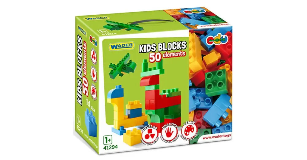 Kids Bloks építőelemek 50 db-os szett – Wader Rendeld meg most