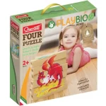 PlayBio Fantasztikus lények 4 az 1-ben fahasáb puzzle – Quercetti Korlátozott ajánlat