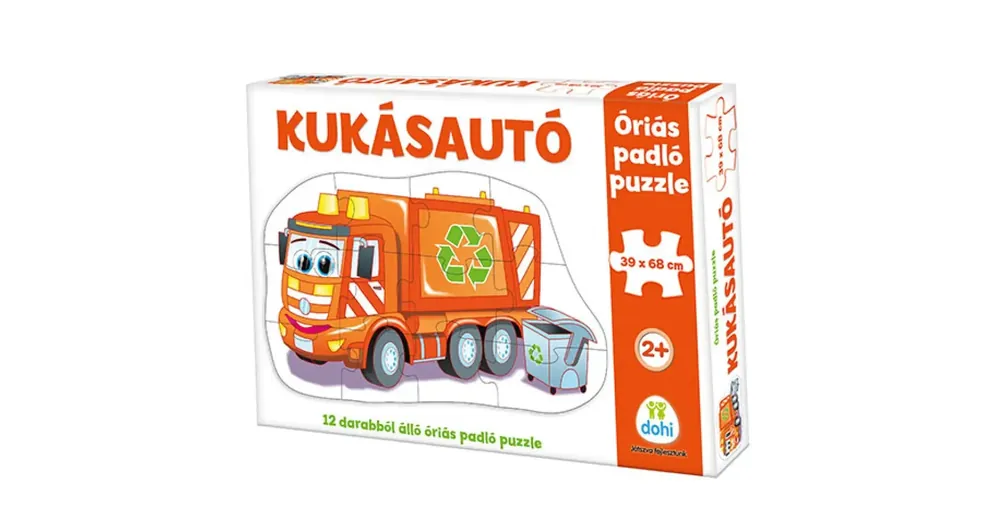 Kukásautó óriás padló puzzle 12 db-os Gyors kiszállítás