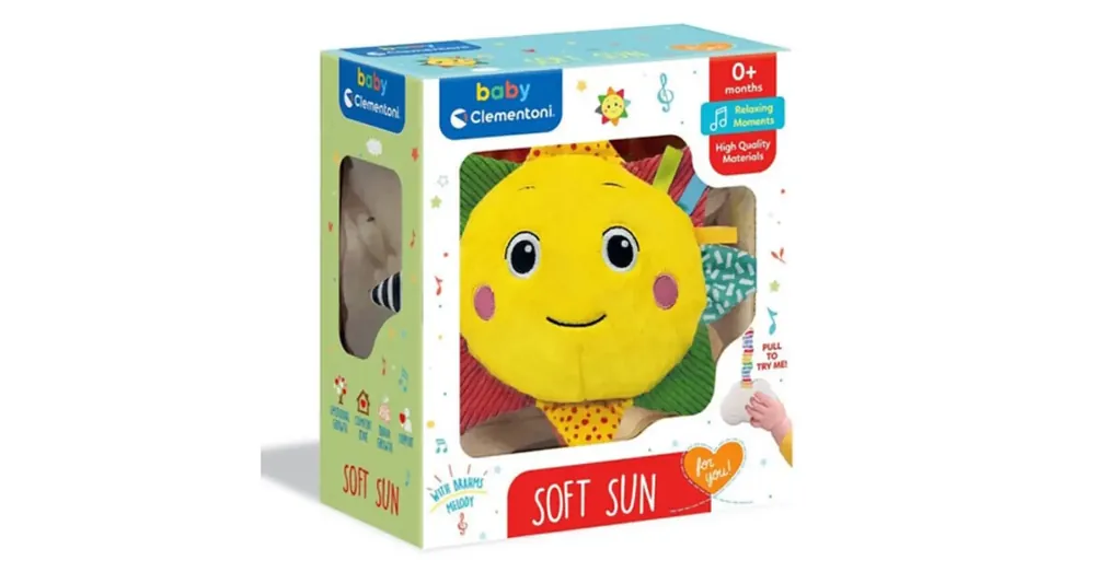 Felhúzható zenélő pihe-puha plüss napocska – Clementoni baby Outlet