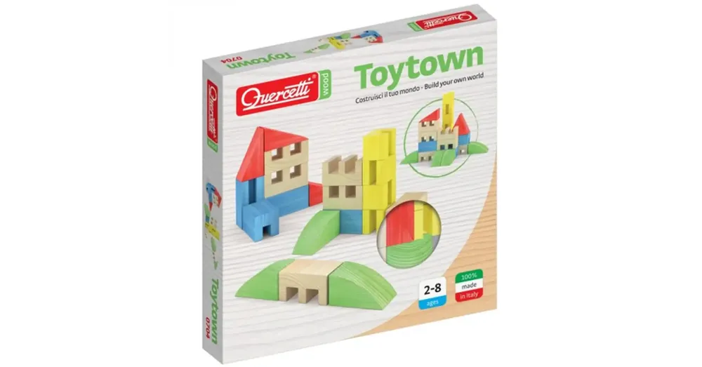 Legnépszerűbb Quercetti ToyTown Premium 22 db-os fa építőjáték