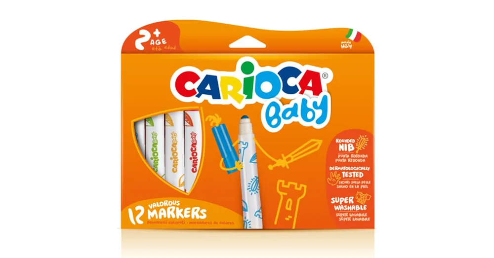 Carioca Színes bébi filctoll 12 db-os szett kimosható Bestseller