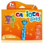 Újdonság Carioca Színes macis bébi filctoll 6 db-os szett kimosható
