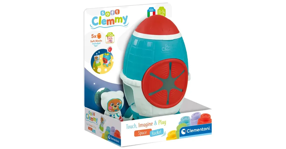 Különleges ajánlat Clemmy készségfejlesztő szenzoros rakéta 24 cm – Clementoni