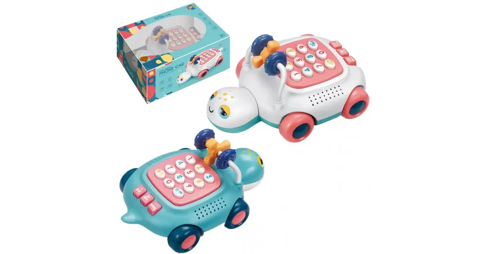 Biztonságos fizetés Zenélő és világító teknősös bébi telefon kétféle változatban 20 cm