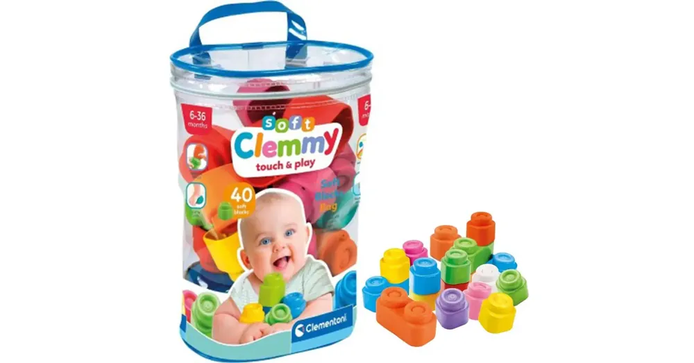 Vásárlói kedvenc Clemmy Puha színes építőkockák babáknak 40 db-os szett – Clementoni