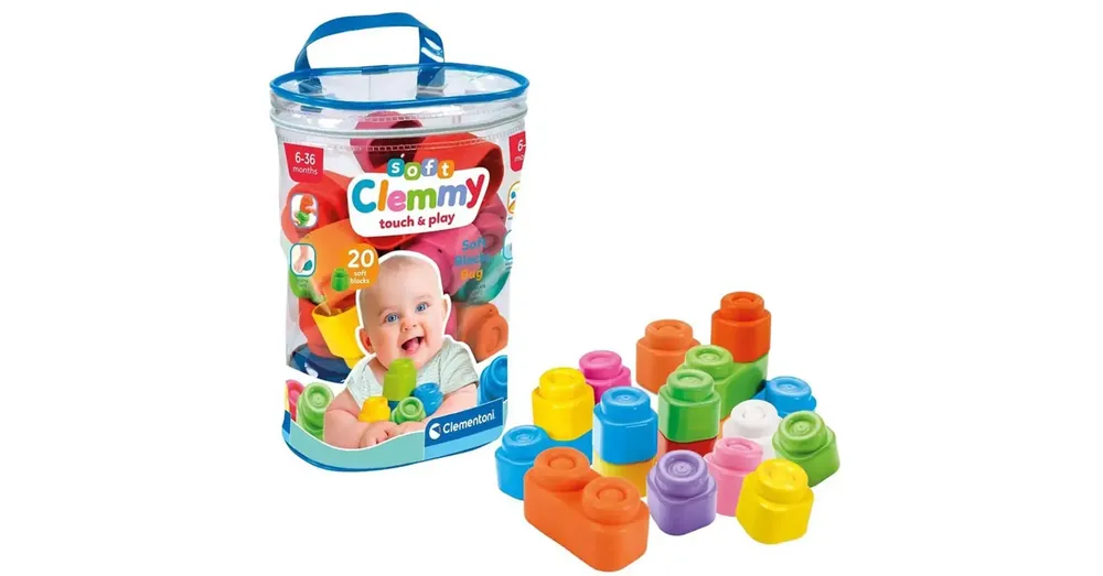 Végkiárusítás Clemmy Puha színes építőkockák babáknak 20 db-os szett – Clementoni