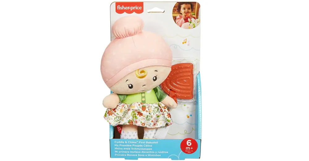 Fisher-Price Cuddle Chime első rongybabám rágókával – Mattel Prémium