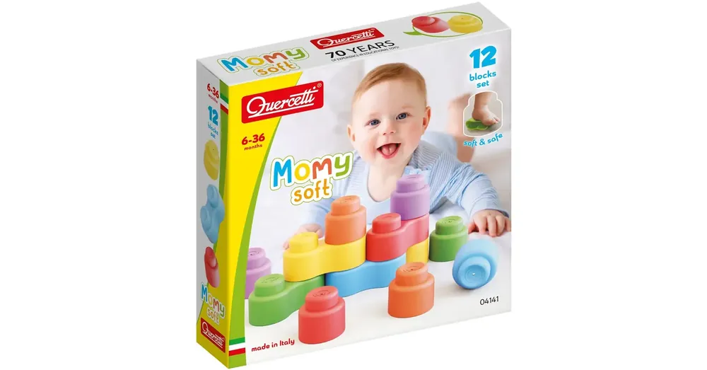 Quercetti Momy Soft 12 db-os puha építőkocka szett Ajánlat