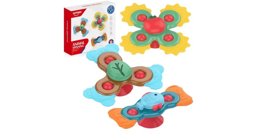 Happy World Baby spinner 3 db-os állatos készségfejlesztő játékszett Vedd meg most