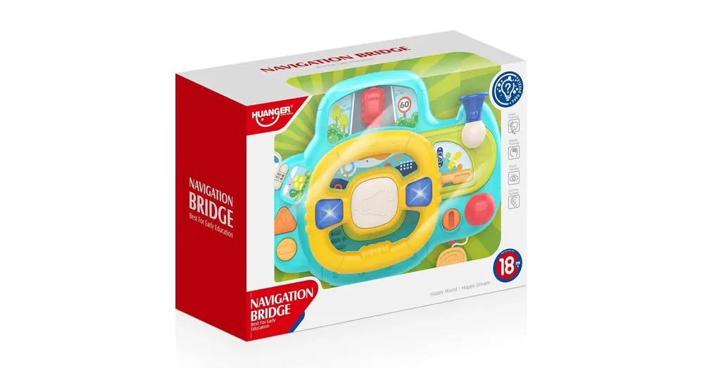 Legjobb ár Happy World Multifunkciós kormánykerék fény és hang effektekkel 23×17,5 cm