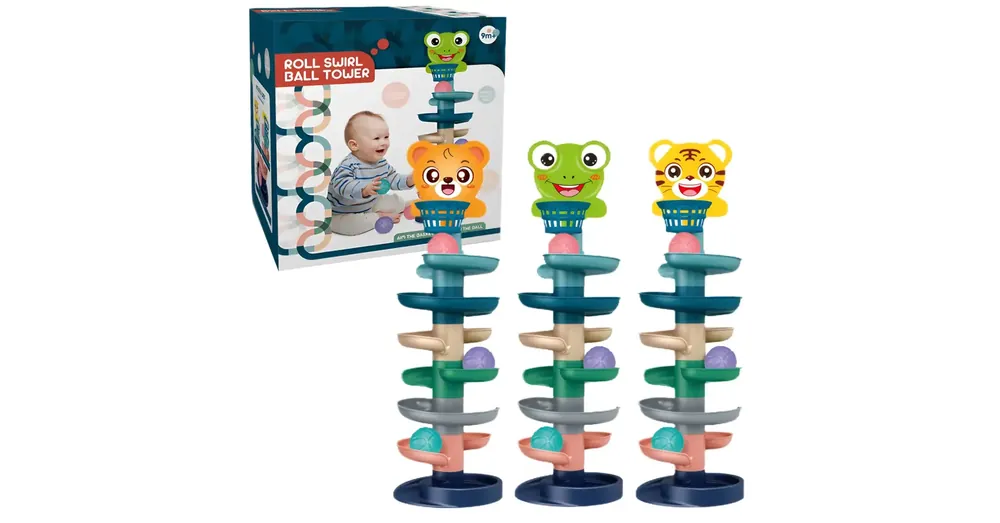 Alacsony ár Ball Tower Vidám állatos golyópálya többféle változatban 73×22 cm 1 db