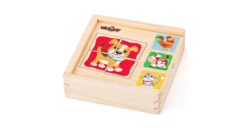 Állatos mini fa puzzle dobozban – Woodyland Biztonságos vásárlás