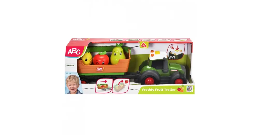 Csak ma ABC Freddy Fruit Trailer mosolygós gyümölcsökkel 30 cm – Simba Toys