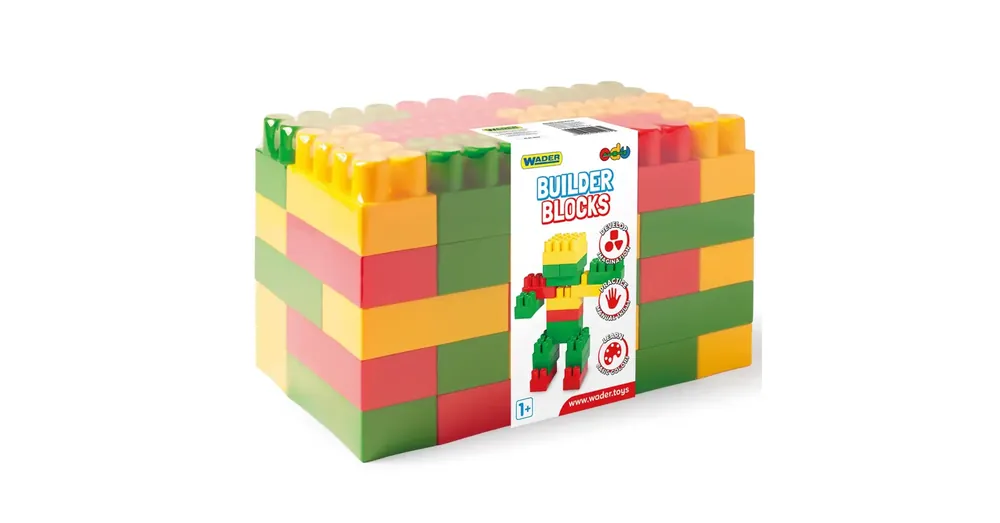 Builder Blocks 78 db-os színes építőkocka szett – Wader Olcsó