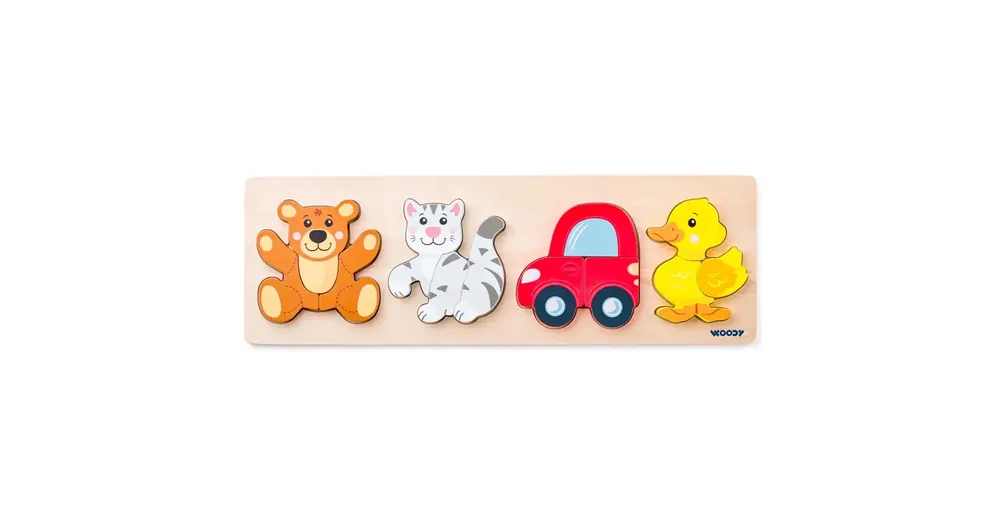 Szuper ajánlat Fa 4 db-os baba puzzle – Woodyland