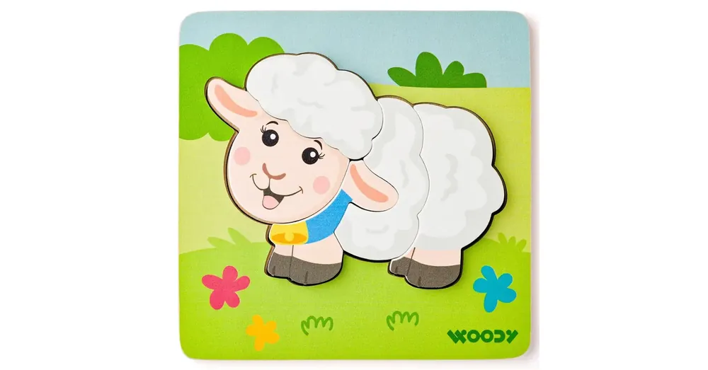 Olcsóbb Fa bárányos 5 db-os baba puzzle – Woodyland