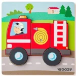 Biztonságos vásárlás Fa tűzoltós 5 db-os baba puzzle – Woodyland