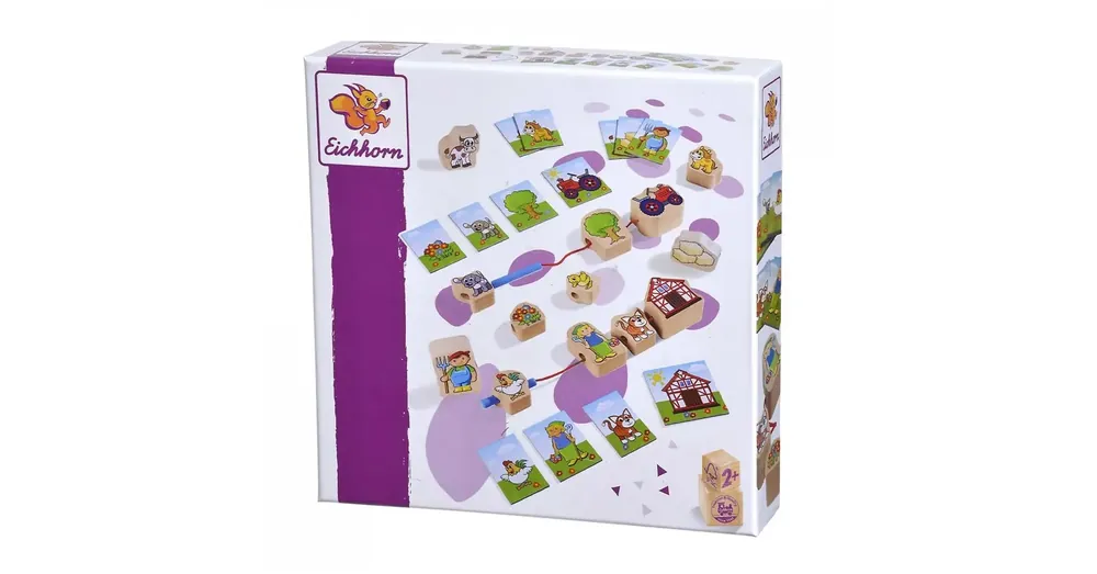 Eichhorn Farmos fűzős fa játék 13 db-os – Simba Toys Végkiárusítás