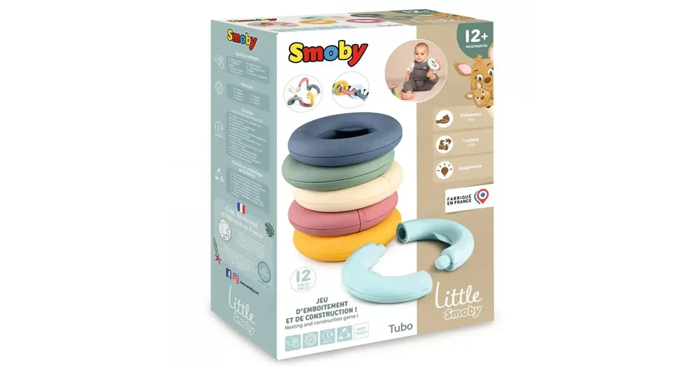 Little Smoby Tubo készségfejlesztő karikák bébijáték – Simba Toys Újdonság