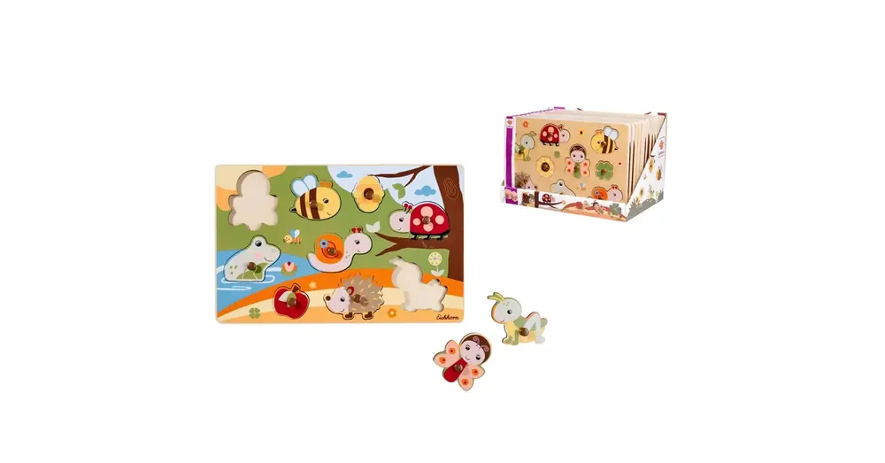 Árengedmény Eichhorn Fa állatos fogantyús puzzle többféle változatban 1 db – Simba Toys