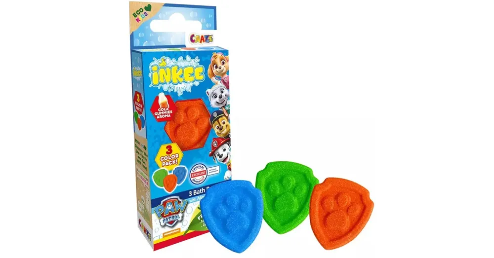 Csak ma Craze Inkee vegán kólás gumicukor illatú Mancs őrjárat fürdőbomba 3 db-os csomag