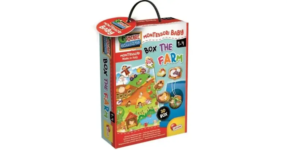 Montessori Baby Box készségfejlesztő formaillesztő puzzle – Farm – Lisciani Nézd meg most