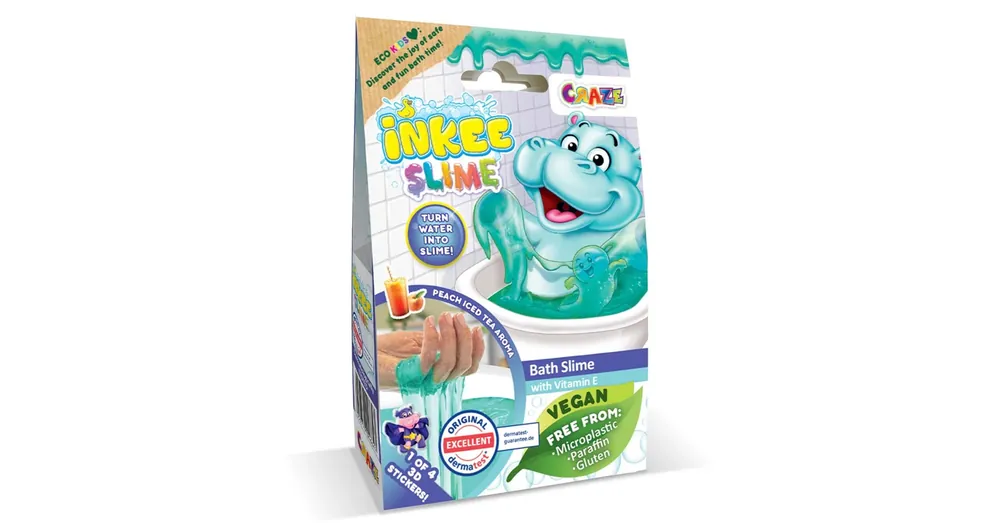 Outlet Craze Inkee Víziló vegán fürdő slime őszibarack illattal