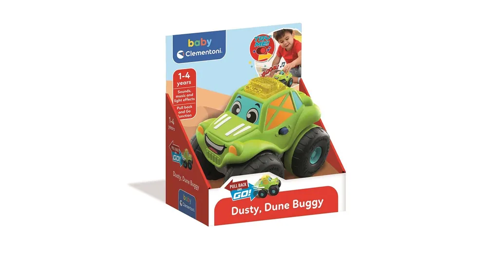 Dusty, hátrahúzós baby dűne buggy hanggal és fénnyel – Clementoni Vedd meg online
