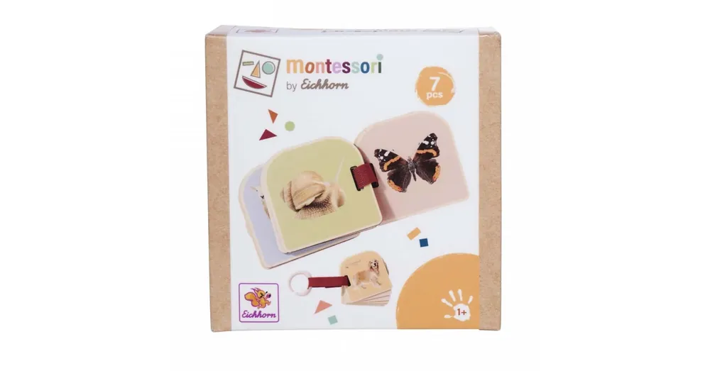 Outlet Eichhorn Fa Montessori Állatkép Lapozó – Ismerd meg az állatokat természetes képekkel – Simba Toys