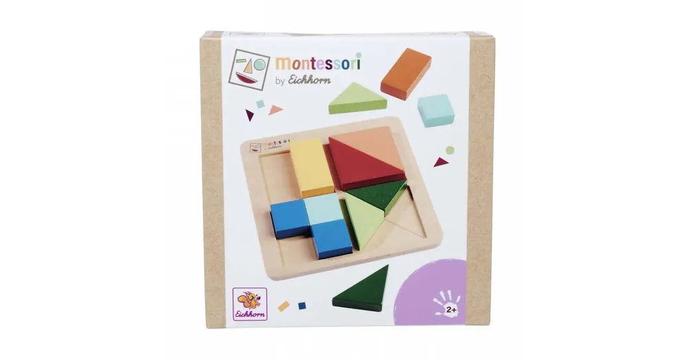 Outlet Eichhorn Fa Montessori Szín- és Formakirakó – Logikai játék kis kezeknek – Simba Toys