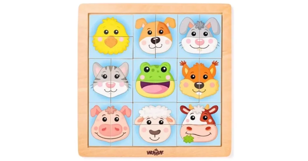Montessori állatfejes fa kirakó – Woodyland Biztonságos fizetés