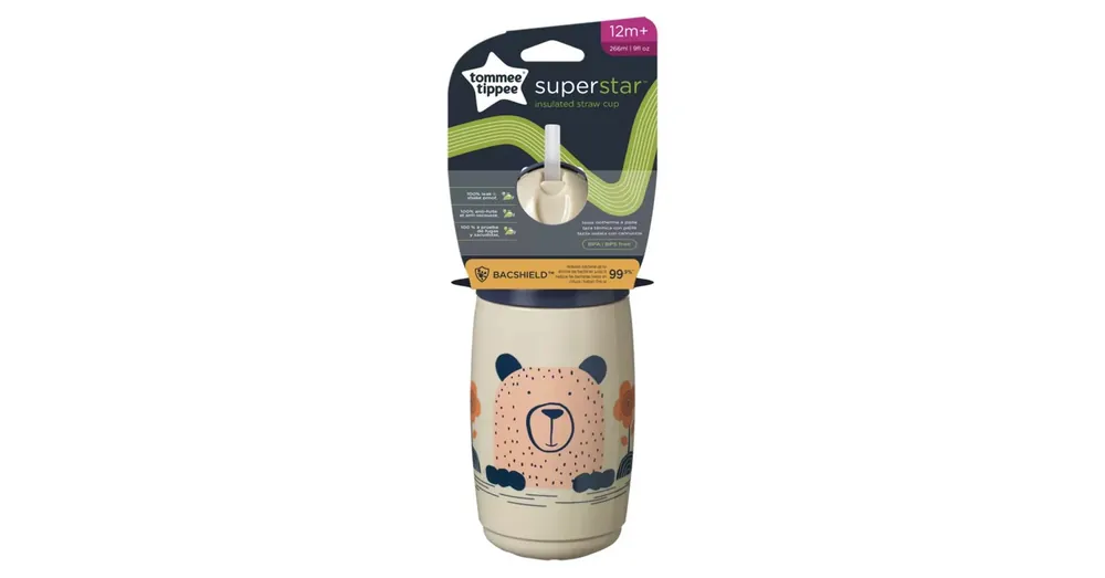 Biztonságos fizetés Tommee Tippee Superstar Macis itatópohár szívószállal 266ml (12 hó+)