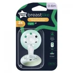 Tommee Tippee Breast Like Anyamell formájú éjszakai fluoreszkáló cumi 2 db-os szett (0–6 hó) Biztonságos fizetés