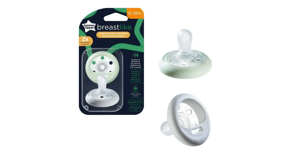 Tommee Tippee Breast Like Anyamell formájú cumi 2 db-os szett (6–18 hó) Expressz kézbesítés