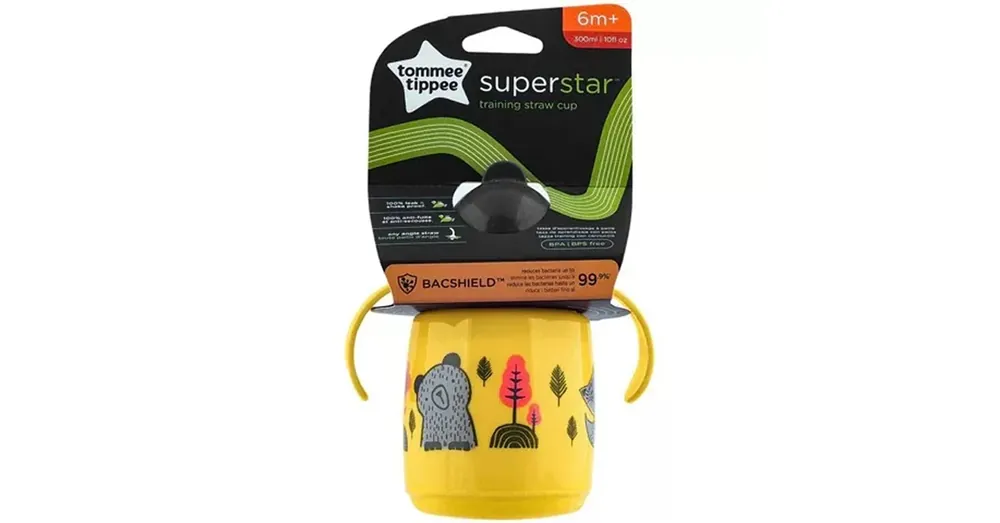 Tommee Tippee Superstar Sárga Szívószálas Tanuló Itatópohár 300ml Azonnali szállítás