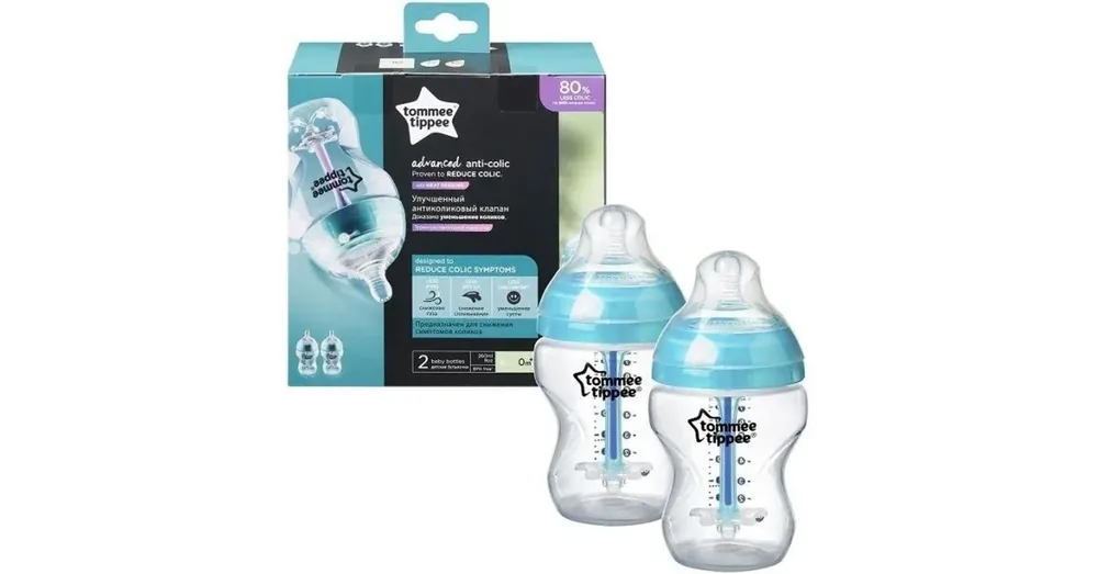 Legkelendőbb Tommee Tippee Advanced ANTI-COLIC türkiz cumisüveg 2 db-os szett 260 ml (0 hó+)