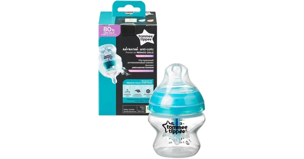 Újdonság Tommee Tippee Advanced ANTI-COLIC türkiz cumisüveg 150 ml (0 hó+)